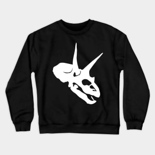 Terra Fossil Triceratops Head White Crewneck Sweatshirt